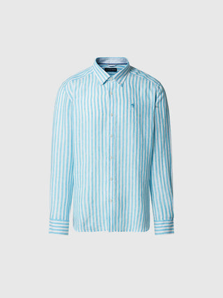 NORTH SAILS Camicia rigata di lino a maniche lunghe