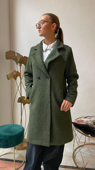 AKE' Cappotto TEDDY Doppiopetto