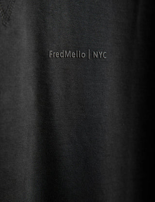 FREDMELLO FM25W06FG FELPA Felpa girocollo con lettering 3D MOSS