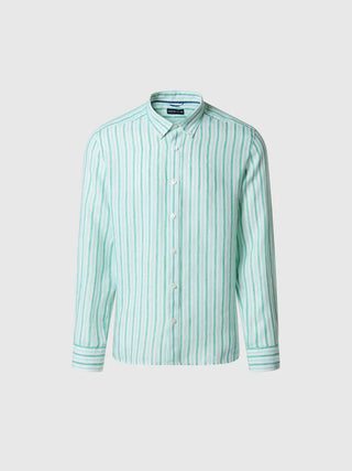 NORTH SAILS Camicia di lino a righe effetto sbiadito