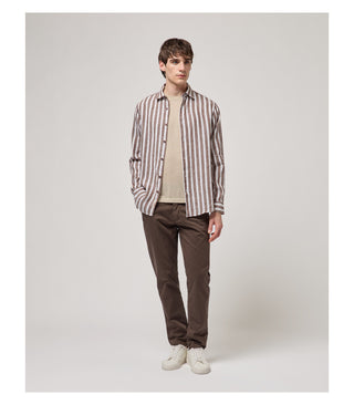 GIANNI LUPO Camicia a maniche lunghe in lino