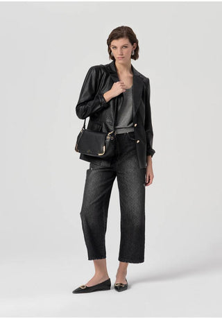 FRACOMINA Jeans boyfriend in denim nero
