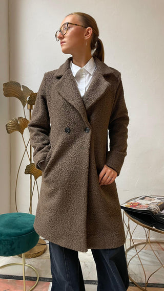 AKE' Cappotto TEDDY Doppiopetto