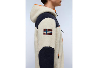 NAPAPIJRI Felpa in Pile con Cappuccio e Zip Yupik