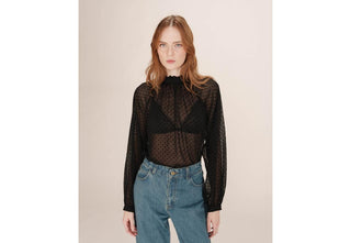 Grace & Mila TAILLY BLUSA Blusa trasparente a pois Tailly