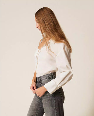 TWINSET ACTITUDE Camicia Monospalla in popeline