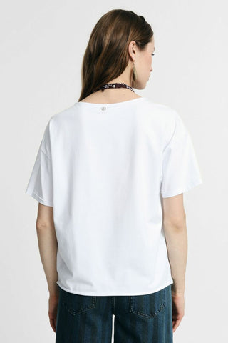 PLEASE T-shirt a maniche corte con foulard stampato