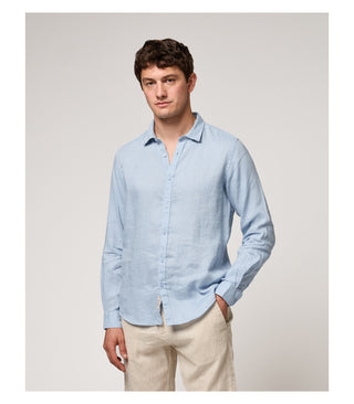 GIANNI LUPO Camicia in lino con colletto
