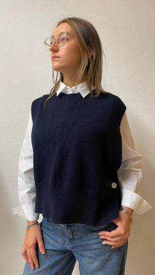 Fairly Gilet in maglia con due bottoni
