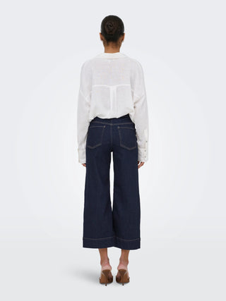 Only ONLMADISON Vita alta Wide Leg Fit Cropped Jeans