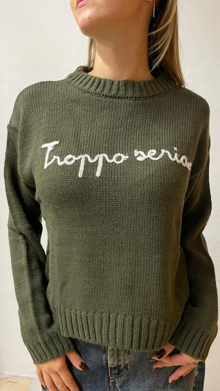 AKE' Pullover girocollo con scritta