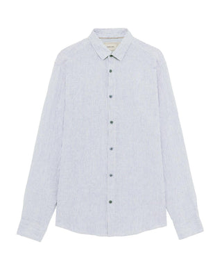 GIANNI LUPO Camicia Misto Lino riga stretta