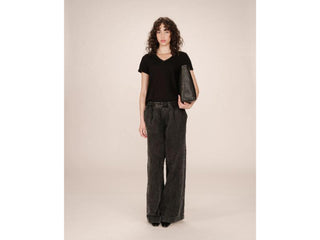 Grace & Mila T-shirt collo a V in cotone e cachemire