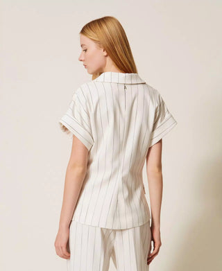 TWINSET ACTITUDE Giacca doppiopetto gessata