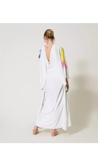 TWINSET ACTITUDE Abito lungo fantasia