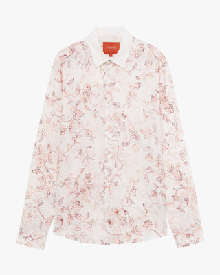 GIANNI LUPO Camicia in lino con ricamo