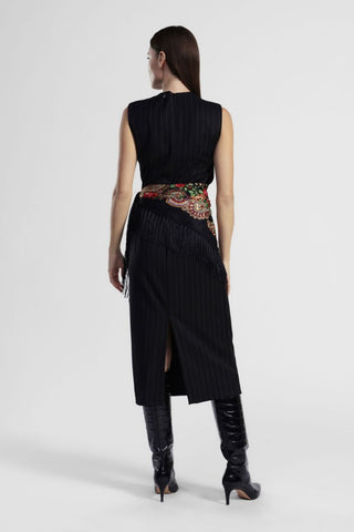 DIXIE A698Y068 ABITI Abito midi a righe senza maniche con fascia stampata