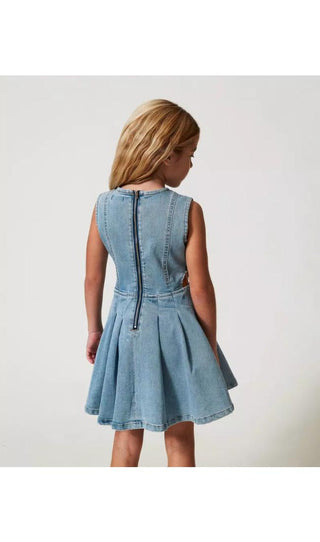TWINSET GIRL Abito corto in jeans
