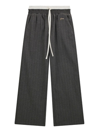 GUESS Pantaloni in tessuto gessato di misto viscosa