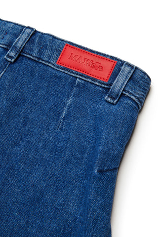 MAX&Co. Shorts denim con logo