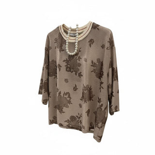 SUSY STAR T-SHIRT T-shirt con collo a costina e collana