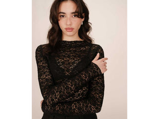 Grace & Mila T-shirt scollo tondo in pizzo