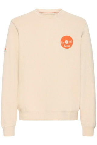 BLEND Felpa girocollo con stampa retro