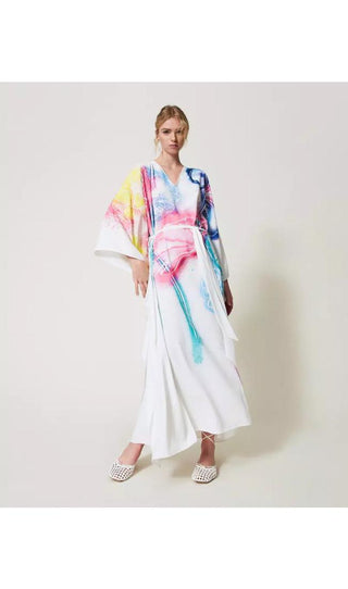 TWINSET ACTITUDE Abito lungo fantasia
