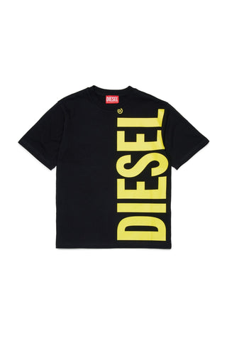 Diesel T-SHIRT Mtoms over T-shirt in cotone con maxi logo stampato