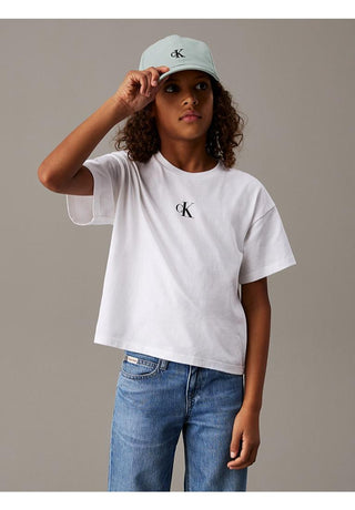 Calvin Klein Jeans T-shirt con logo taglio squadrato