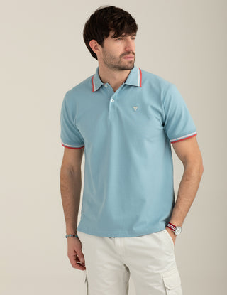 FREDMELLO Polo a Manica Corta in Piquet Stretch