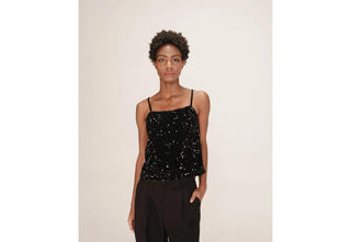 Grace & Mila TWENTY TOP Top in velluto con paillettes Twenty