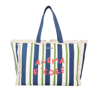 LE PANDORINE Shopping bag mare Marina in tessuto