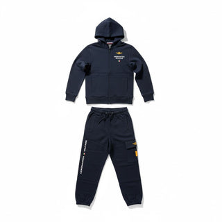 Aeronautica Militare COMPLETI Set felpa zip cappuccio con pantalone