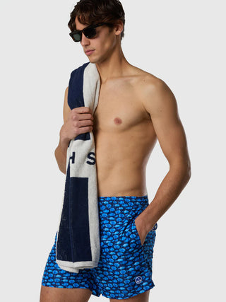 NORTH SAILS Boxer da bagno REPREVE® con stampa oceanica