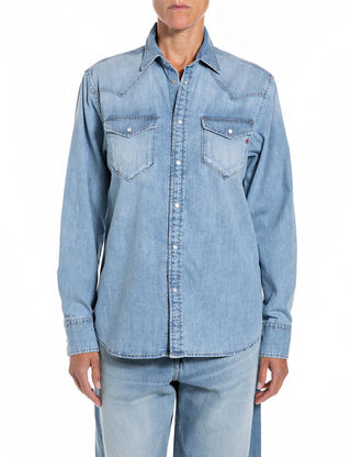 REPLAY Camicia in denim oversize