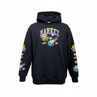 MARKET BHS019 FELPE Felpa cappuccio con stampa
