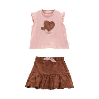 MELBY Completo 2 pezzi in jersey stretch per neonata