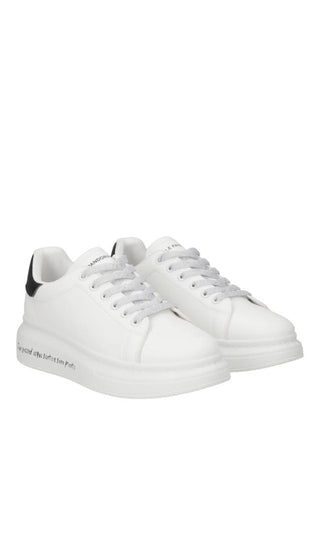 LE PANDORINE Scarpa Con scritta e Lacci In Lurex