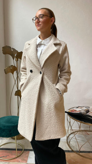 AKE' Cappotto TEDDY Doppiopetto