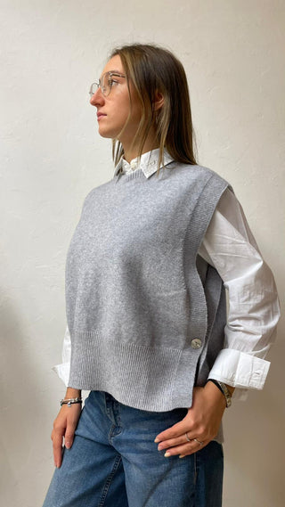 Fairly Gilet in maglia con due bottoni