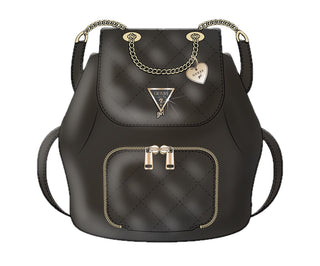 GUESS Zaino effetto nappa trapuntata con placca logo,