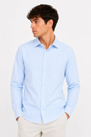GIANNI LUPO Camicia stretch rigata