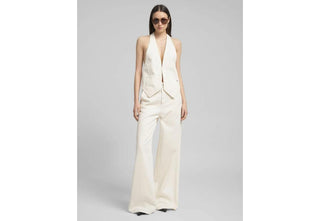 REPLAY W8247 .000.85422 PANTALONI Pantaloni wide leg con vita bassa e gamba ampia