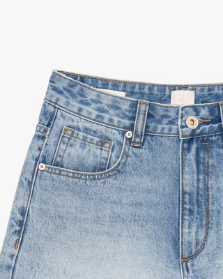 GIANNI LUPO Bermuda denim a vita alta