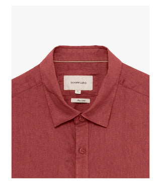 GIANNI LUPO Camicia in lino con colletto