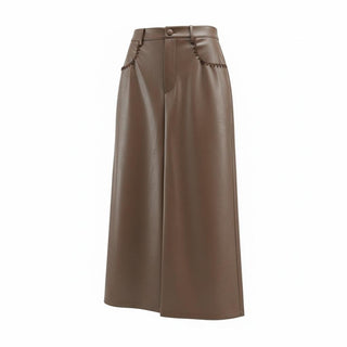 MÊME ROAD TMB-M8398P PANTALONI Pantaloni in similpelle a gamba ampia