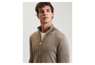 GIANNI LUPO GL35138GZ MAGLIA Cardigan in maglia fine con collo alto