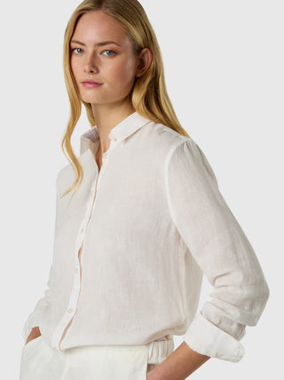 NORTH SAILS Camicia in lino con logo ricamato