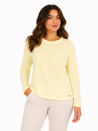 PLEASE T-shirt ML con collo rotondo